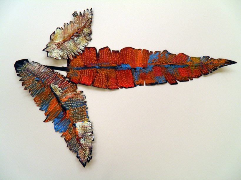 Feathers Sewn and Cut