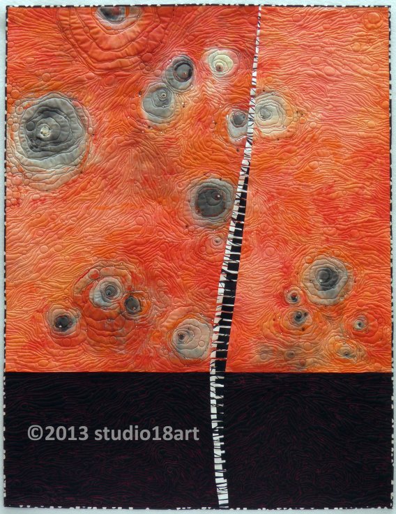 Space Time Continuum...art quilt...42 X 31