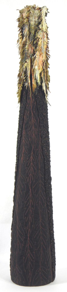 NIGHTFALL..36 inches tall...quilted vessel