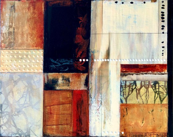 Acrylic painting on canvas with additional texture