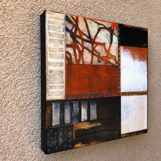 Abstract acrylic painting on canvas